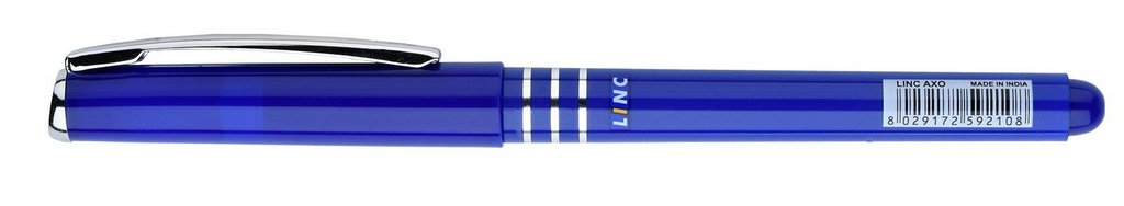 Ручка шариковая масляная Linc Axo резин.упор 0,7мм синяя (стерж.112мм, линия 0,35мм) игольч.