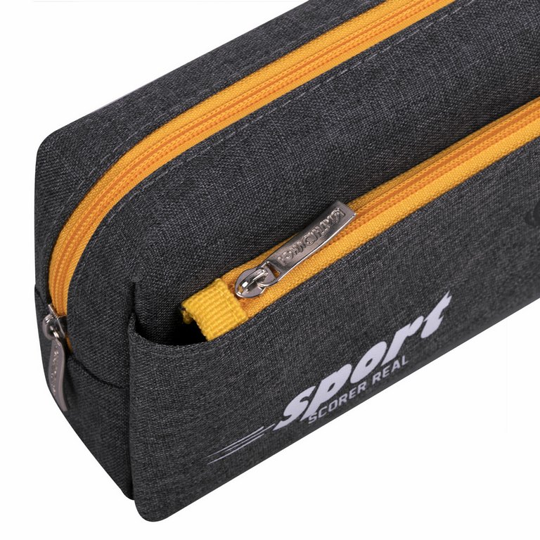 Пенал  для мальчика Юнландия "Sport scorer" 21*6*9 см серый