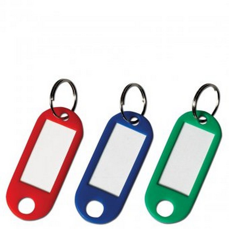 Брелок для ключей длина 50 мм, инфо-окно 35*15 мм, цвет красный