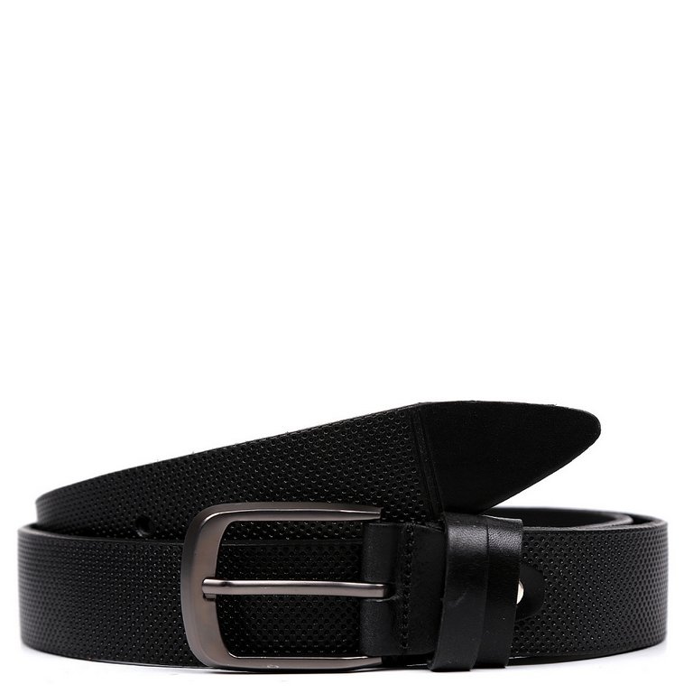 Ремень FABRETTI мужской, 35 мм, натуральная кожа, размер 125, черный
