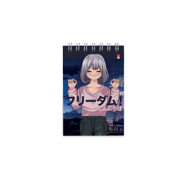 Блокнот А7  40л.,  68*104 мм, на гребне Альт "FREEDOM" 5 видов