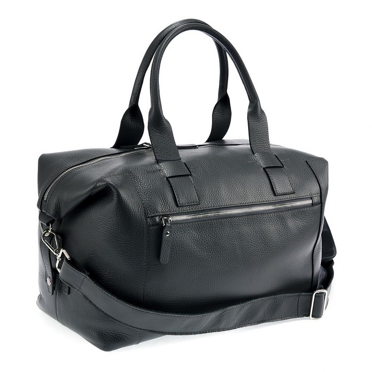 Сумка дорожная Dr.Koffer 42х28х18см нат. кожа, темно-серый