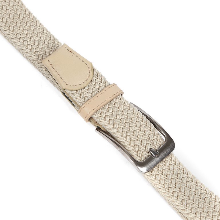 Ремень FABRETTI универсальный, полиэстер размер 125, бежевый