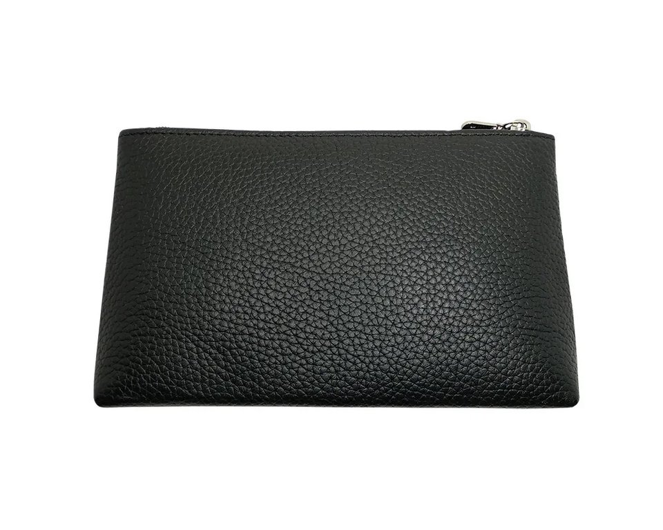 Косметичка D.Morelli "Duo" нат. кожа, черно-красная