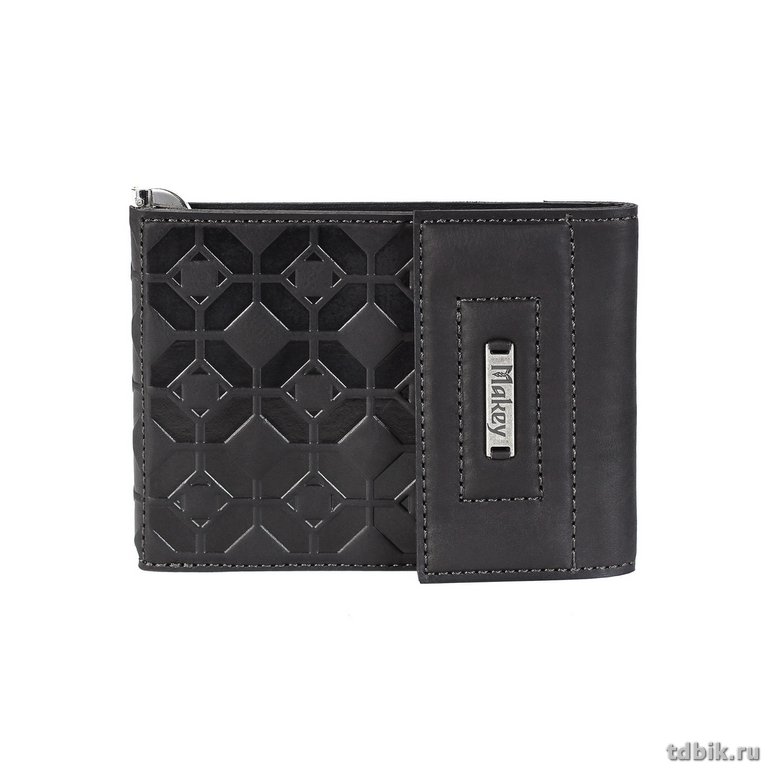 Зажим для денег 80*112мм "Макей" нат. кожа, цвет коричневый (многофункциональный)