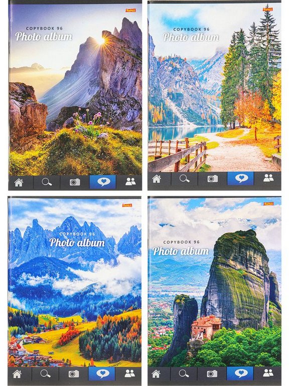 Тетрадь 96 лист кл. А5 на скрепке Remix "ЗАВОРАЖИВАЮЩИЕ ПЕЙЗАЖИ"