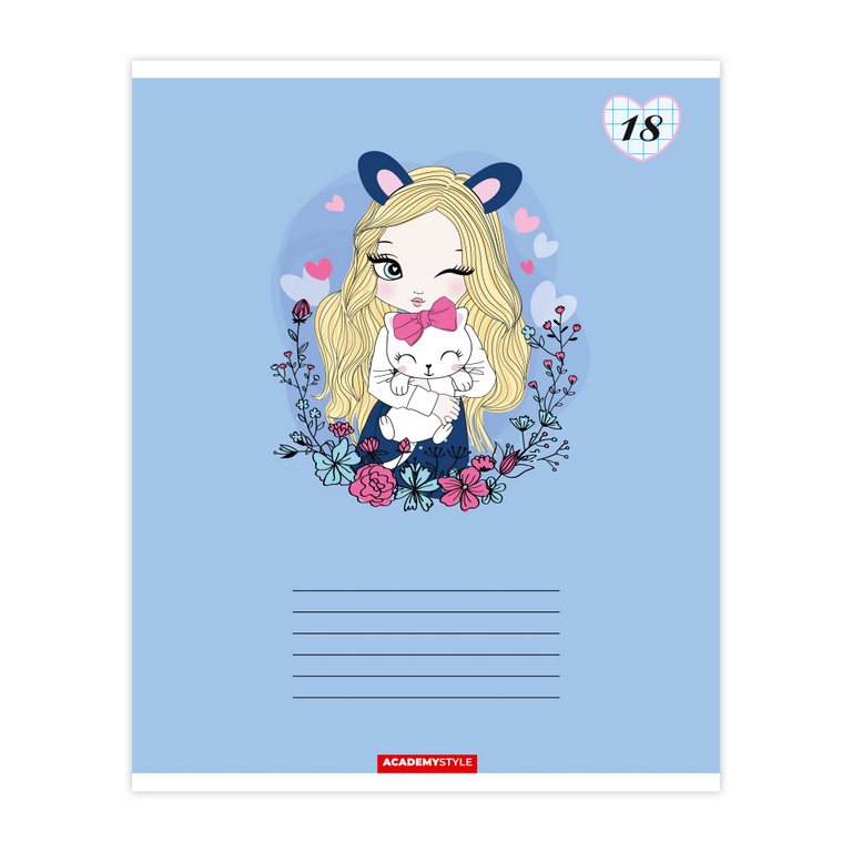 Тетрадь 18 лист кл. А5 на скрепке"Я самая"