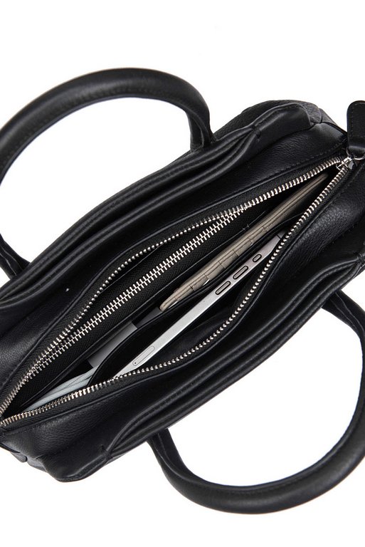 Сумка женская Dr.Koffer 28х19х13см см, нат.кожа черная