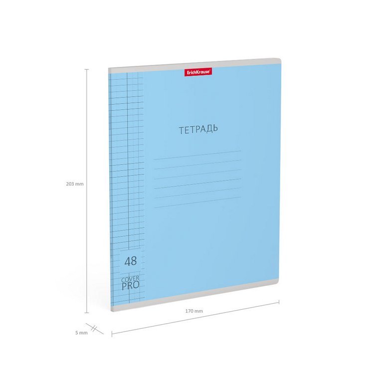 Тетрадь 48 лист кл. А5 на скрепке, пластиковая обложка "CoverPrо" ассорти