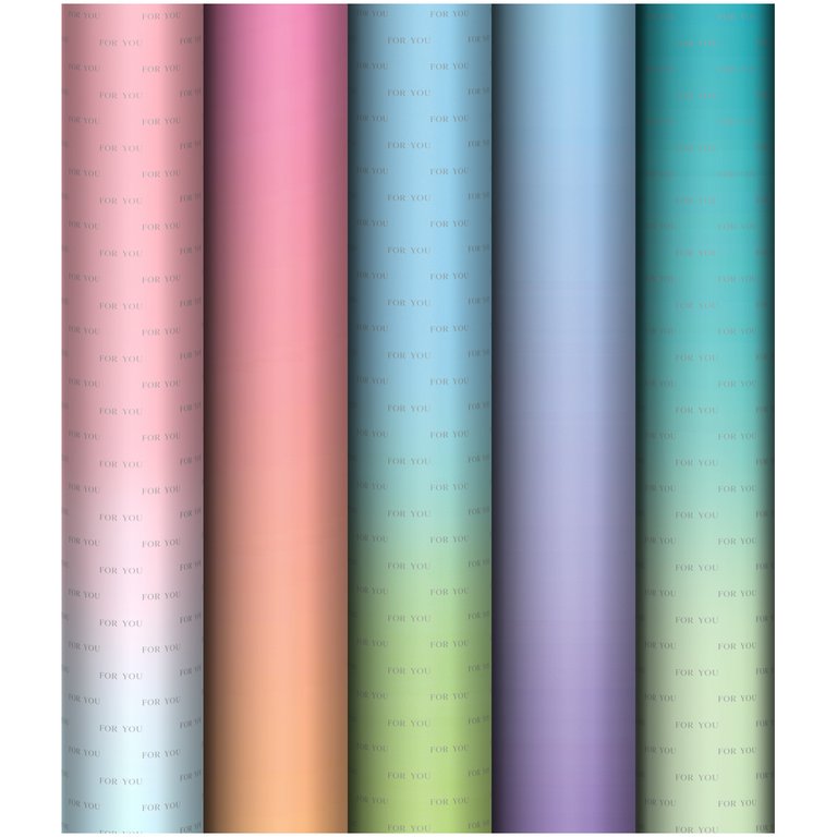 Бумага упаковочная 70*100см  в рулоне (ассорти) "Градиент"