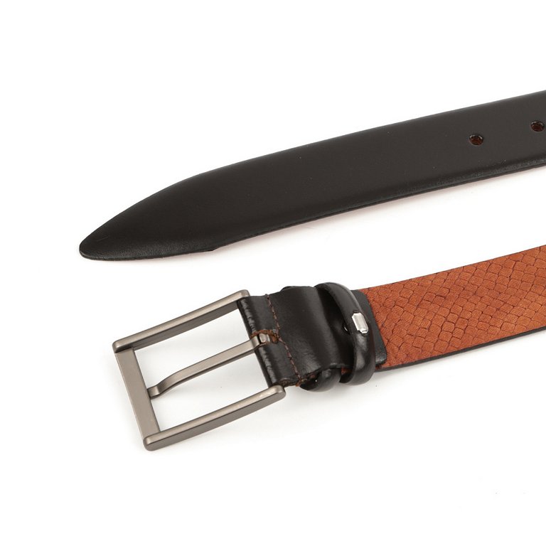 Ремень FABRETTI мужской, натуральная кожа, размер 125, тем. коричневый