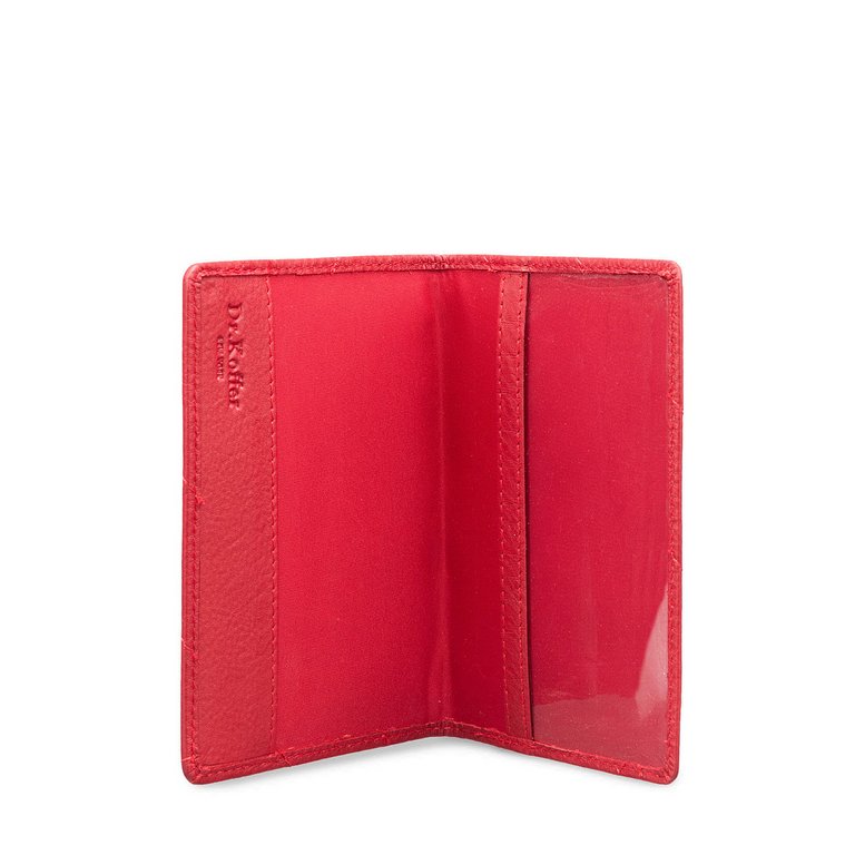 Обложка для паспорта Dr.Koffer нат. кожа, красный