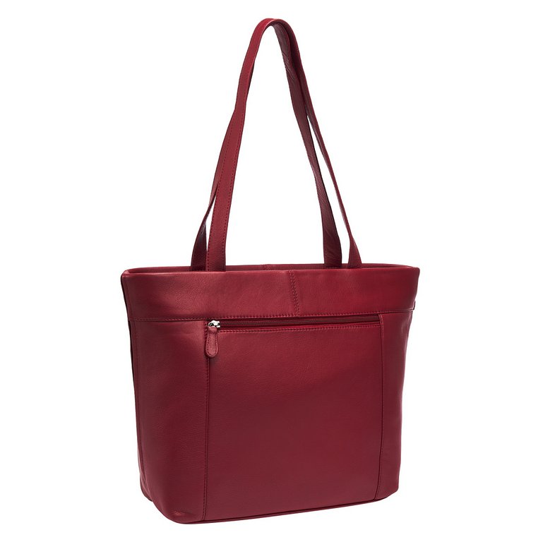 Сумка женская Dr.Koffer 33х31х12см см, нат.кожа бордовая