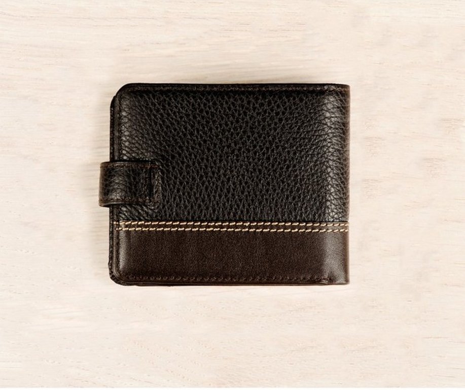 Портмоне D.Morelli мужское "Floter kross" с хлястиком, нат.кожа