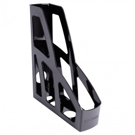 Лоток вертикальный 75 мм Стамм Лидер, черный (полипропилен)