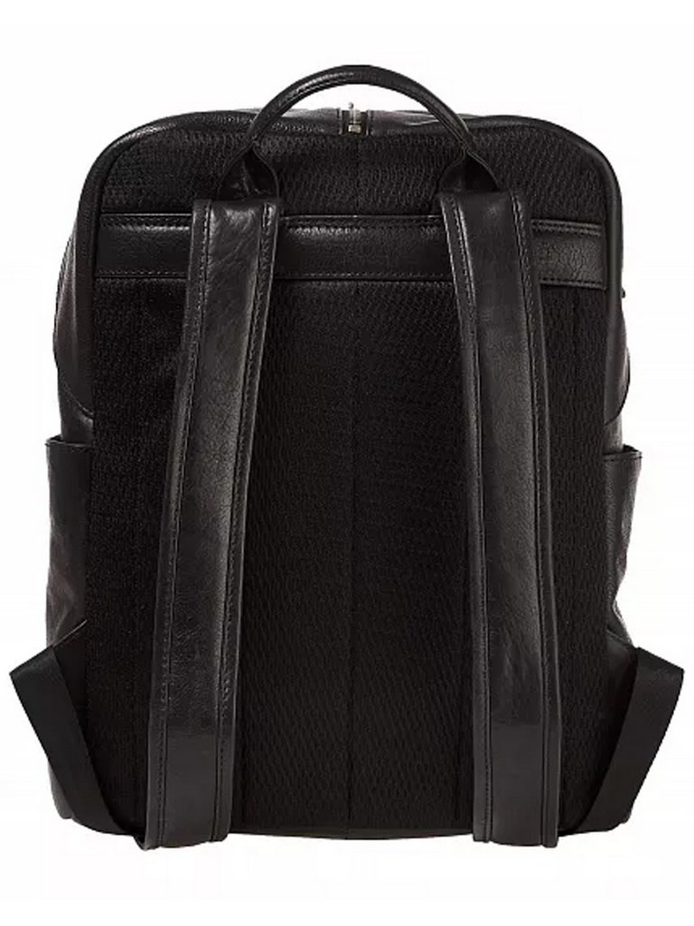 Рюкзак молодежный мужской  Dr.Koffer натуральная кожа 39*30*15см, черный