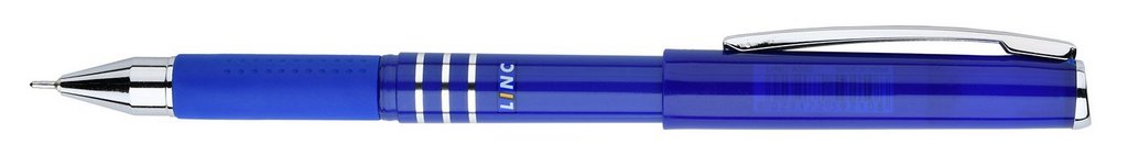 Ручка шариковая масляная Linc Axo резин.упор 0,7мм синяя (стерж.112мм, линия 0,35мм) игольч.