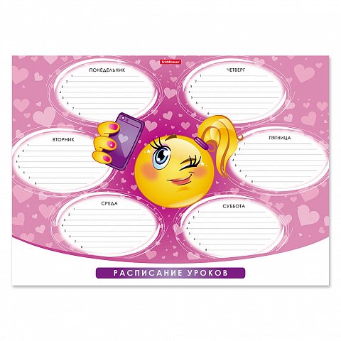 Расписание уроков А3 "Смайлики. Селфи" ErichKrause