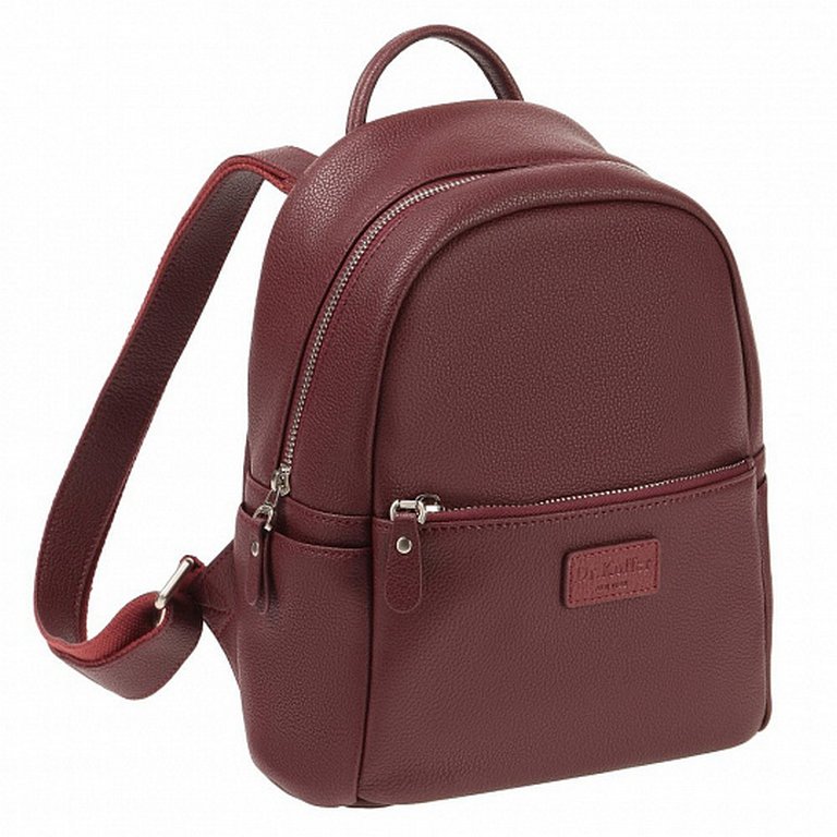Рюкзак женский Dr.Koffer 23х26х11см, нат.кожа, бургунди