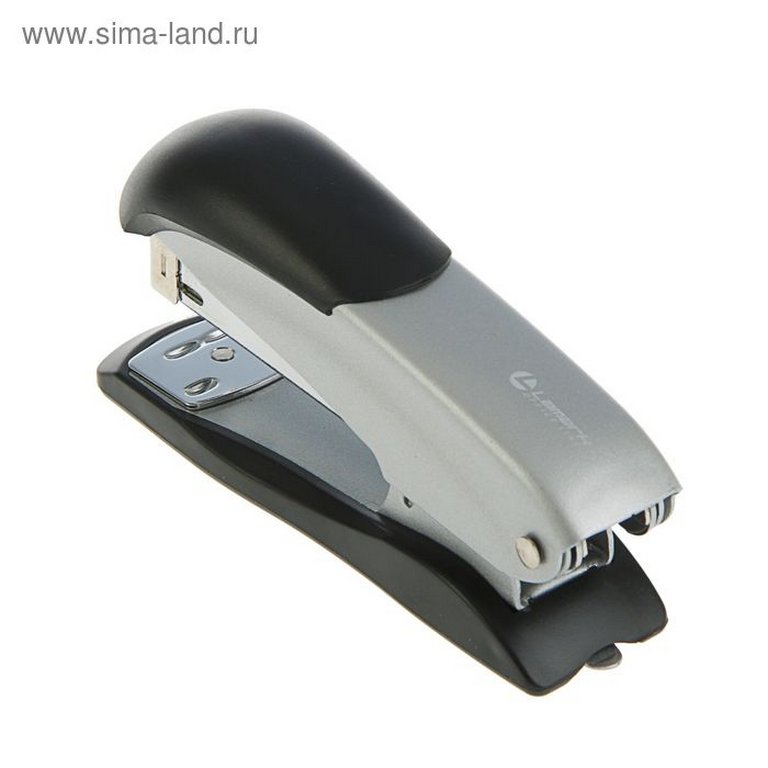 Степлер 24/6 до 20л металлический, Lamark Ulrich, серый с антистеплером