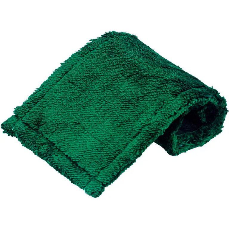 Моп для швабры (микрофибра) 40*13 см, уши/карманы цв. зелёный