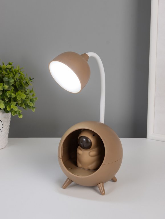 Ночник "Капибара в круглом кресле" 8,5х8,5х30 см, LED USB 2 режима