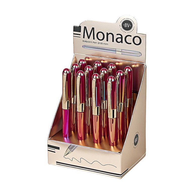 Ручка шариковая Bruno Visconti "Monaco Pearl" 0,5мм синяя (пурпурный корпус)
