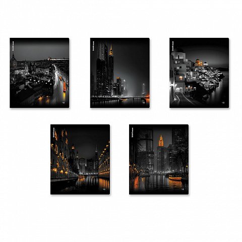 Тетрадь 48 лист кл. А5 на скрепке "Urban Lights" 5 ВИДОВ