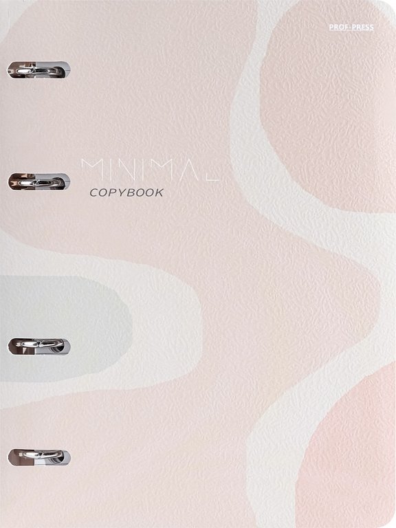 Тетрадь 120 лист кл. А5+ на кольцах "МИНИМАЛИЗМ В ПАСТЕЛЬНЫХ ТОНАХ" тв. обл. Проф-Пресс
