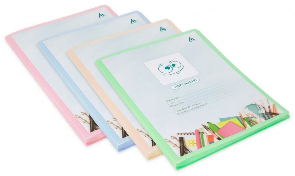 Папка А4 40 прозр.вклад. карман на лицевой стороне, пластик 0,70 мм голубая Бюрократ