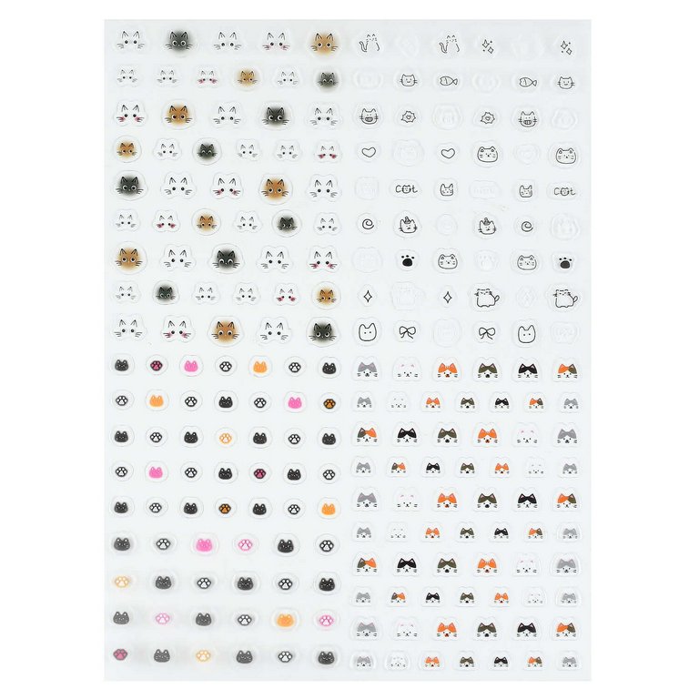 Набор наклеек для ногтей "Кошачьи мечты" фиолетовый 2 листа по 240шт