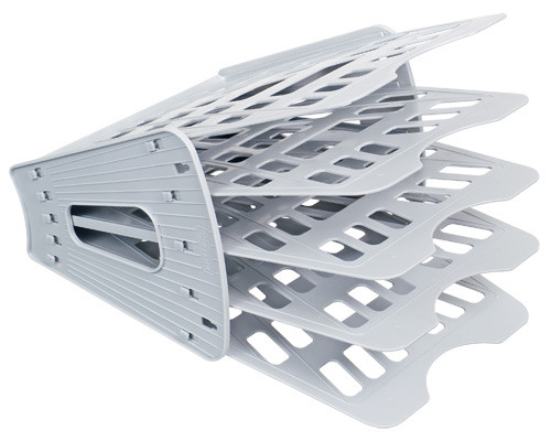 Лоток универсальный 4 отделения разборный, серый Стамм