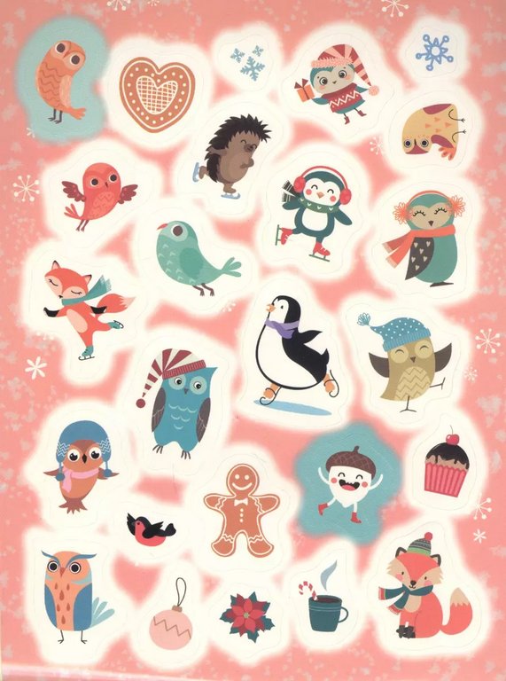 Набор наклеек 100 шт "Самые зимние наклейки" Росмэн