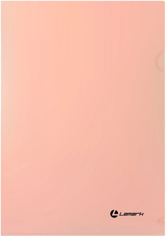 Папка-уголок A4 пластик 0,18 мм жест. цв. Pastel абрикосовая Lamark