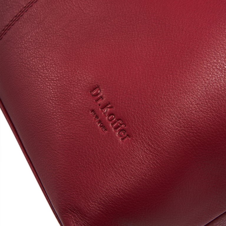 Сумка женская Dr.Koffer 29х30х10см см, нат.кожа бордовая