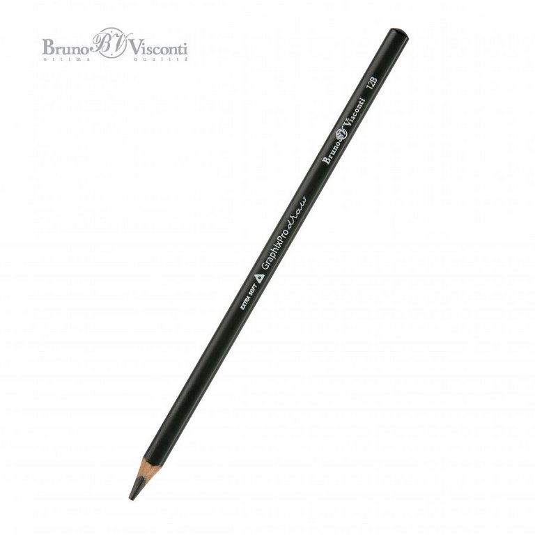 Карандаш ч/г 12В трехгранный Bruno Visconti "GraphixPro"