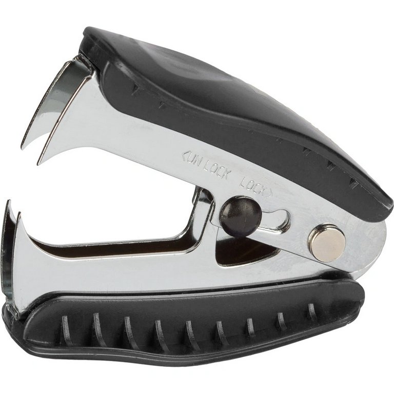 Антистеплер для скоб № 10, 24/6, 26/6 с фиксатором, черный Комус