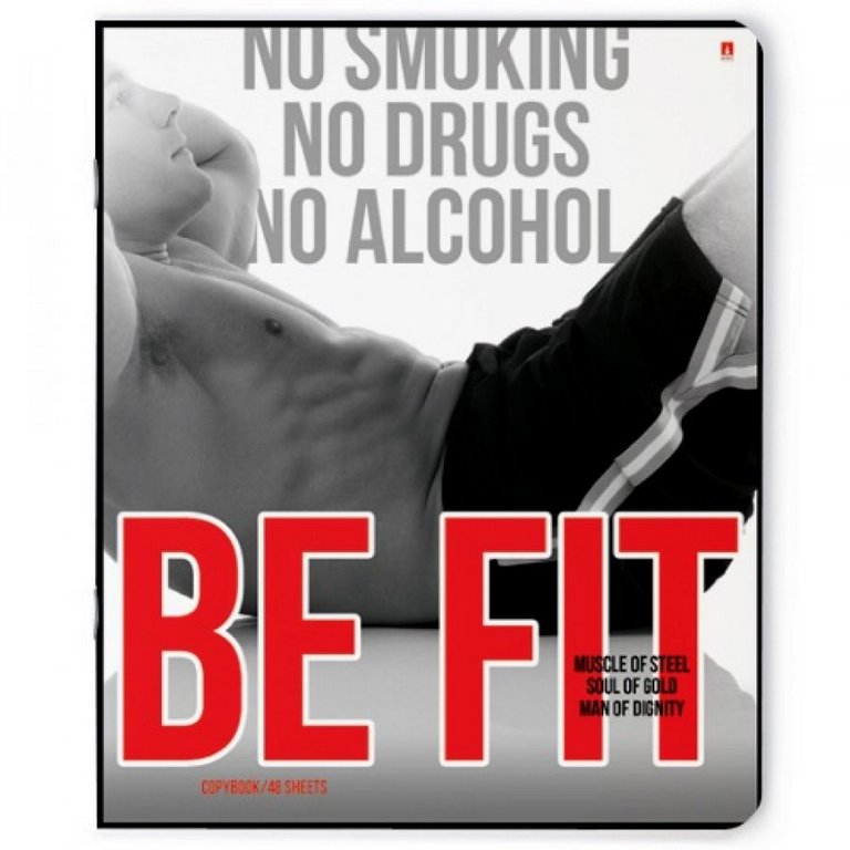 Тетрадь 48 лист кл. А5 на скрепке "БУДЬ В ФОРМЕ" 5 ВИДОВ