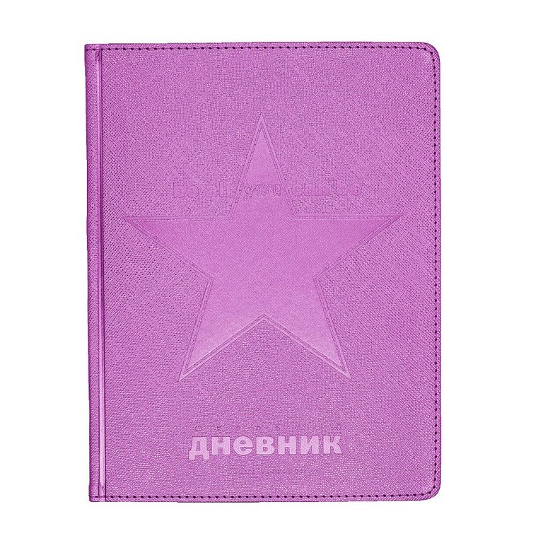 Дневник школьный мягкая обложка, кожзам BrunoVisconti "COSMO" цв. фуксия 48л.