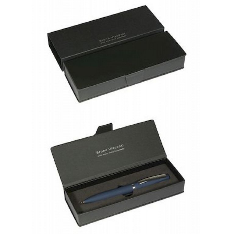 Ручка шариковая Bruno Visconti "Portofino"" в футляре (кожзам) син. корпус, синяя 1,0мм (ст.99мм )