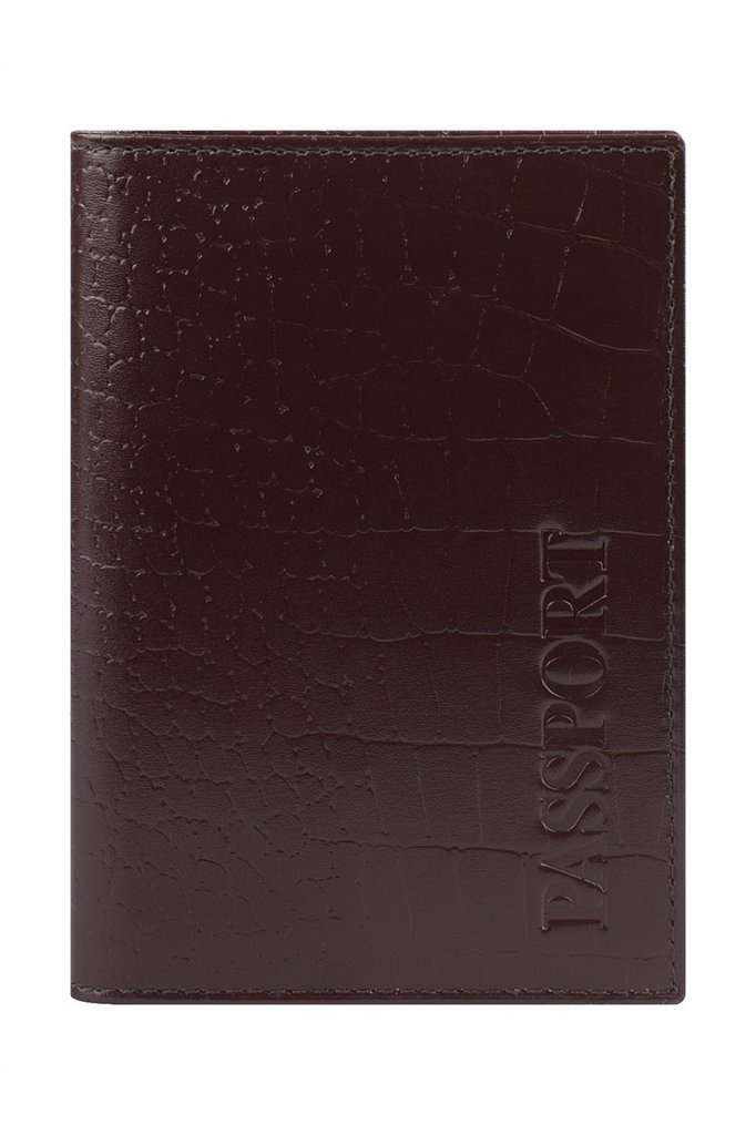 Обложка для паспорта Alliance нат. кожа, вишня