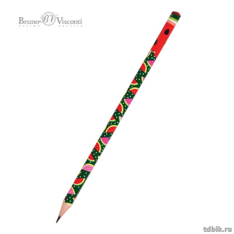Карандаш ч/г HB с рис. трехгранный Bruno Visconti Happy Graphix "Арбузы"