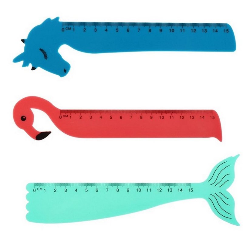 Линейка 15 см. пласт. фигурная deVENTE "Fantasy" ассорти