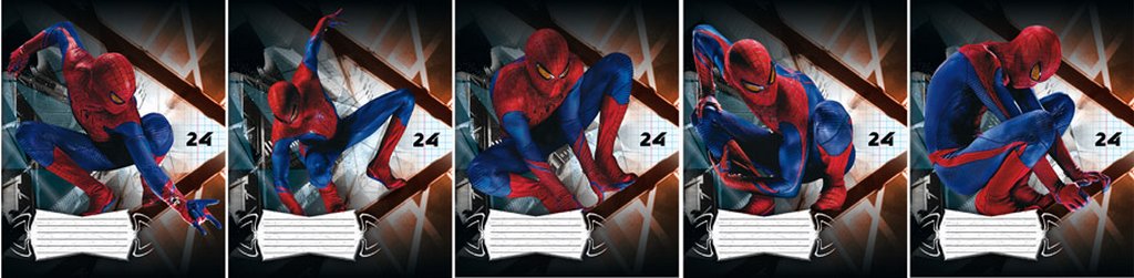 Тетрадь 24 лист кл. А5 "Spider-man" 5 видов