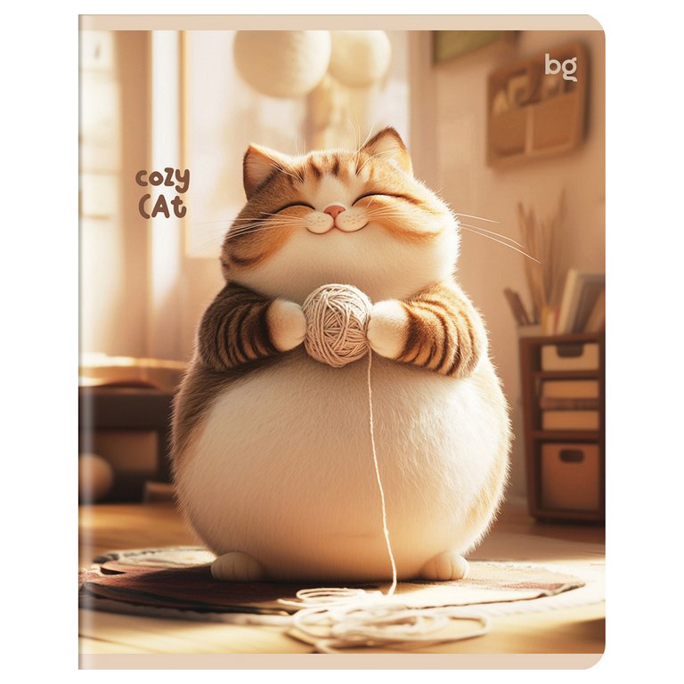 Тетрадь 48 лист кл. А5 на скрепке "Cozy cat" BG