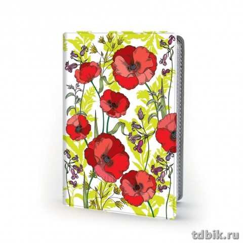 Визитница на 28 карт "Маки"