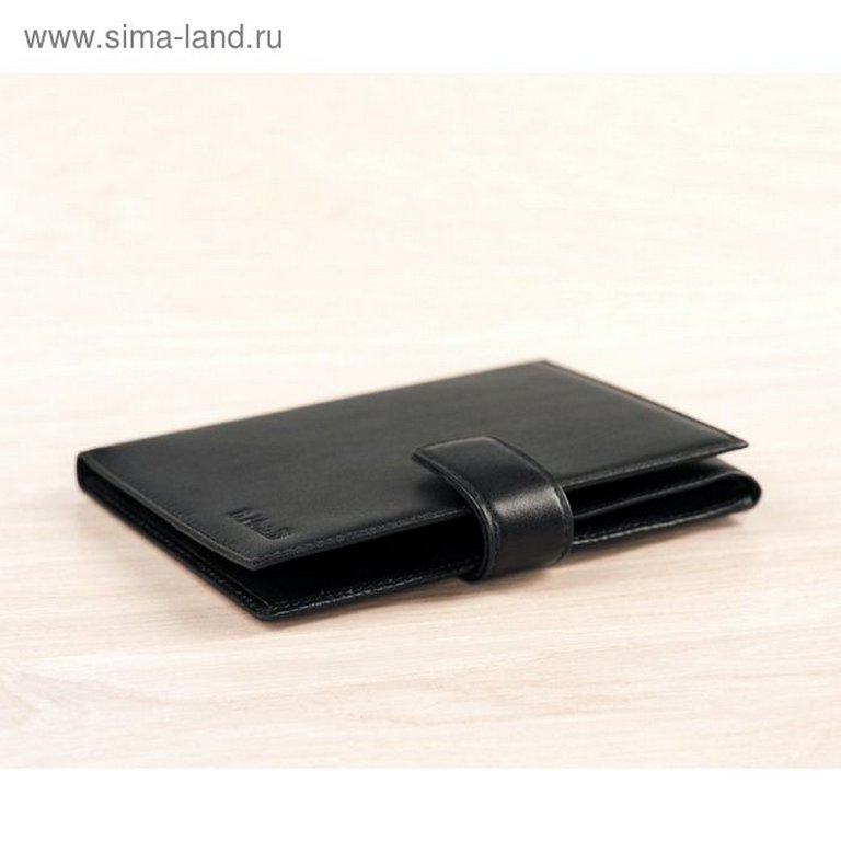 Бумажник путешественника D.Morelli "Black" нат. кожа