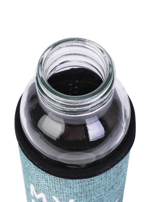 Бутылка стеклянная 300мл "My bottle" прозрачная в бирюзовом чехле