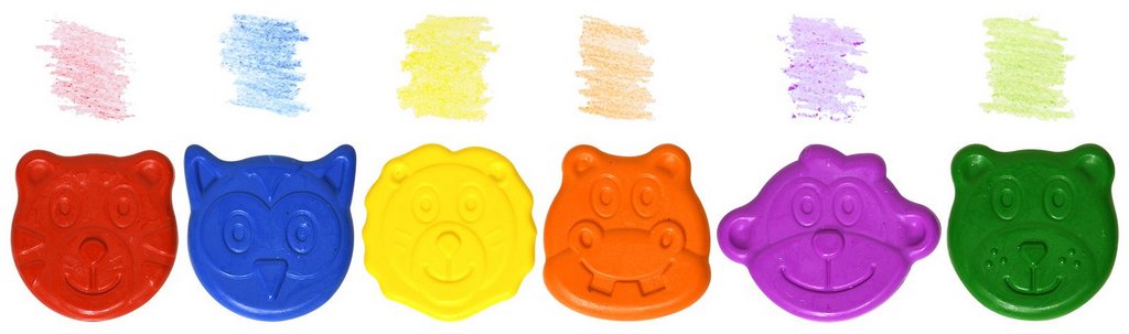 Набор карандашей восковых  6 цв. Каляка-Маляка "Зверята" (фигурные)