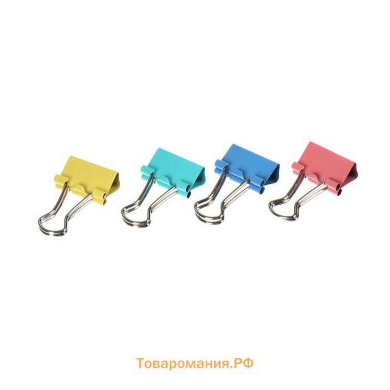 Зажим для бумаг 15 мм цветной